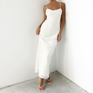 NWOT White floral summer dress